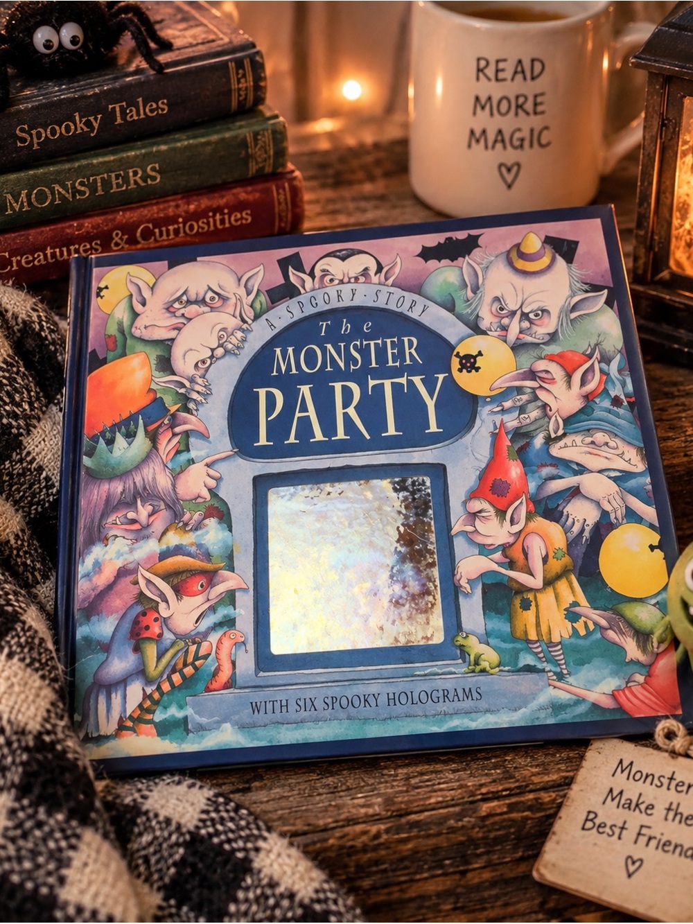 The Monster Party Hardcover 1994 Hologram Book Stephanie Laslett Vintage